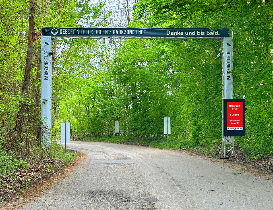 Ausfahrt nord Parkgebühr offen